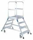 ZARGES Podesttreppe Z600, Leichtmetall, beidseitig begehbar